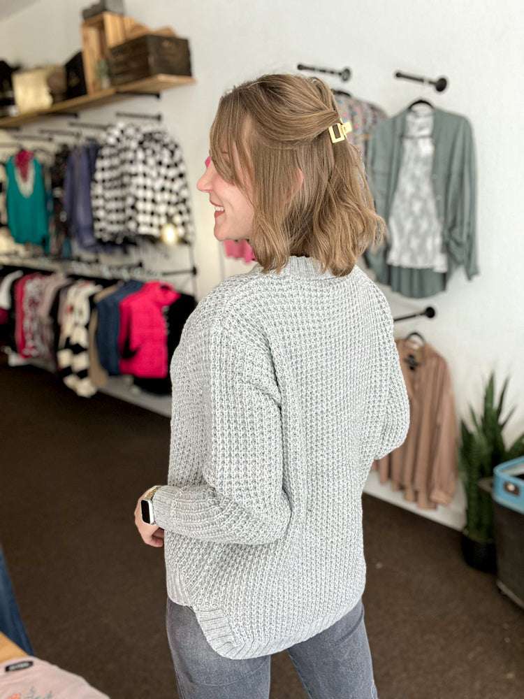 Feeling Flawless Waffle Knit Sweater