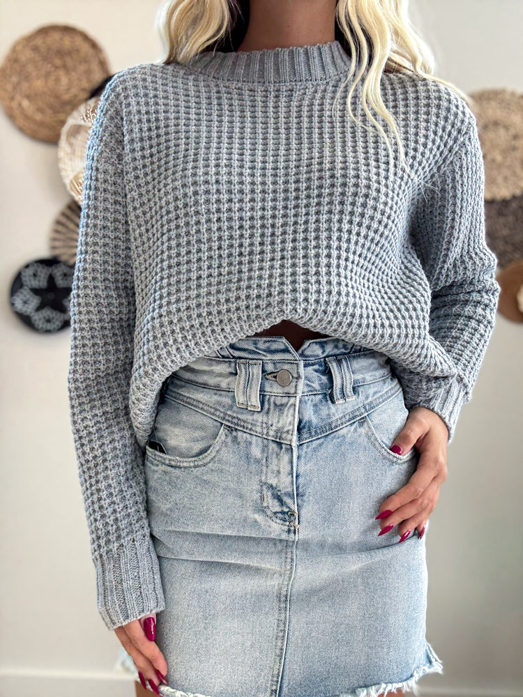 Feeling Flawless Waffle Knit Sweater