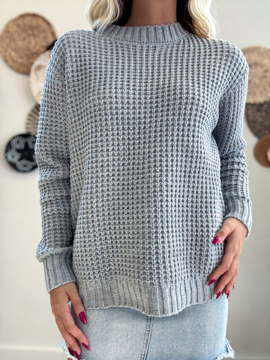 Feeling Flawless Waffle Knit Sweater