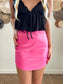 Look This Way Fuchsia Mini Skirt