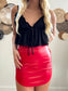 Look This Way Mini Skirt in Red