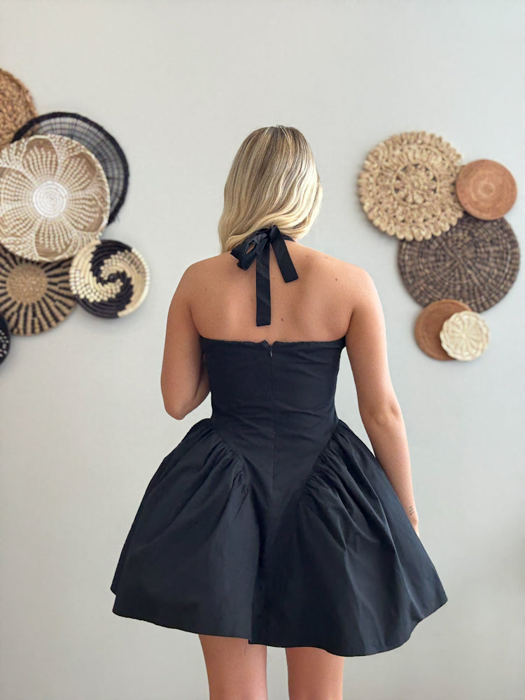 Backstage Halter Bubble Dress