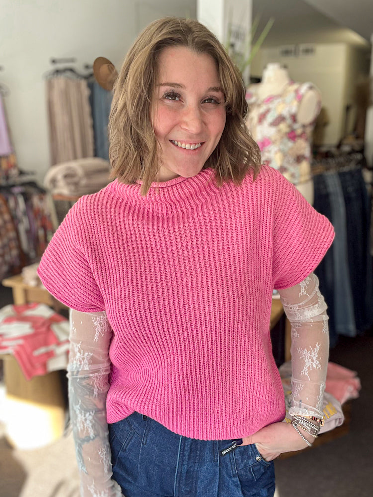 Harbor Knit Pink Sweater