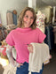 Right On Task Sweater in Pink