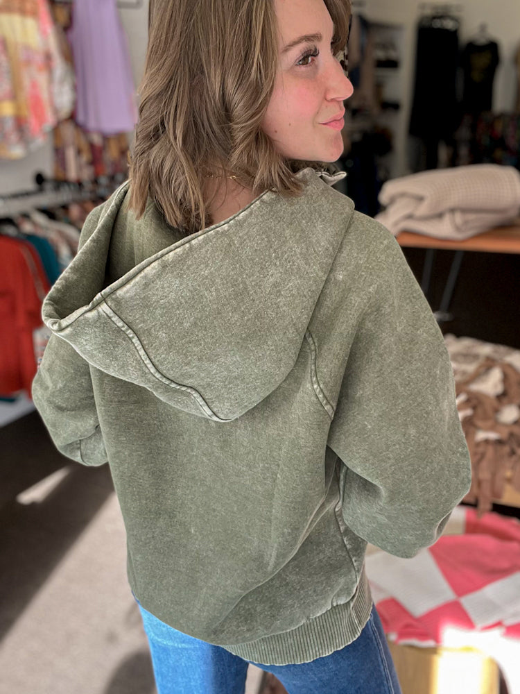 Crossroads Olive Pullover