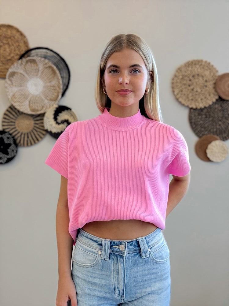Evermore Pink Knit Top