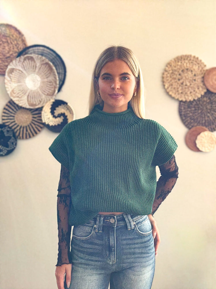 Harbor Knit Green Sweater