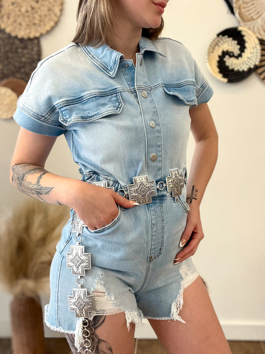 Destined for Denim Romper
