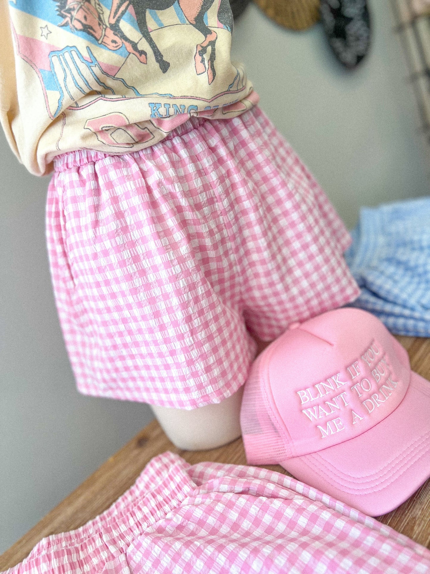 Rodeo Rose Check Short
