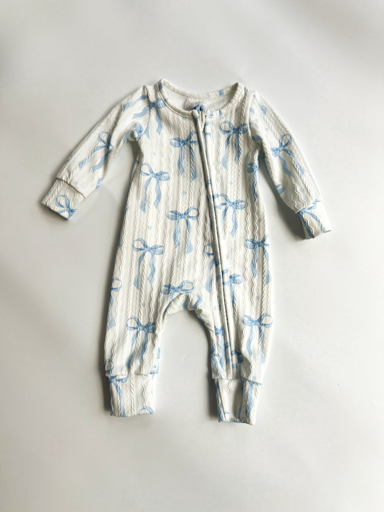 Blue Bow Romper