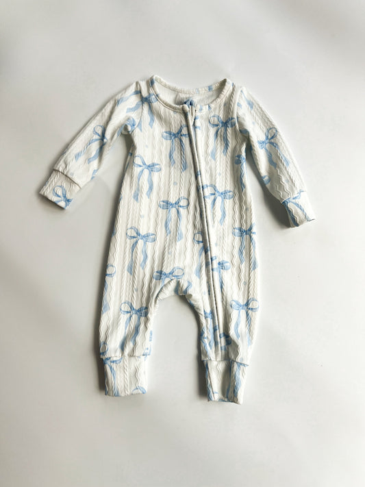 Blue Bow Romper