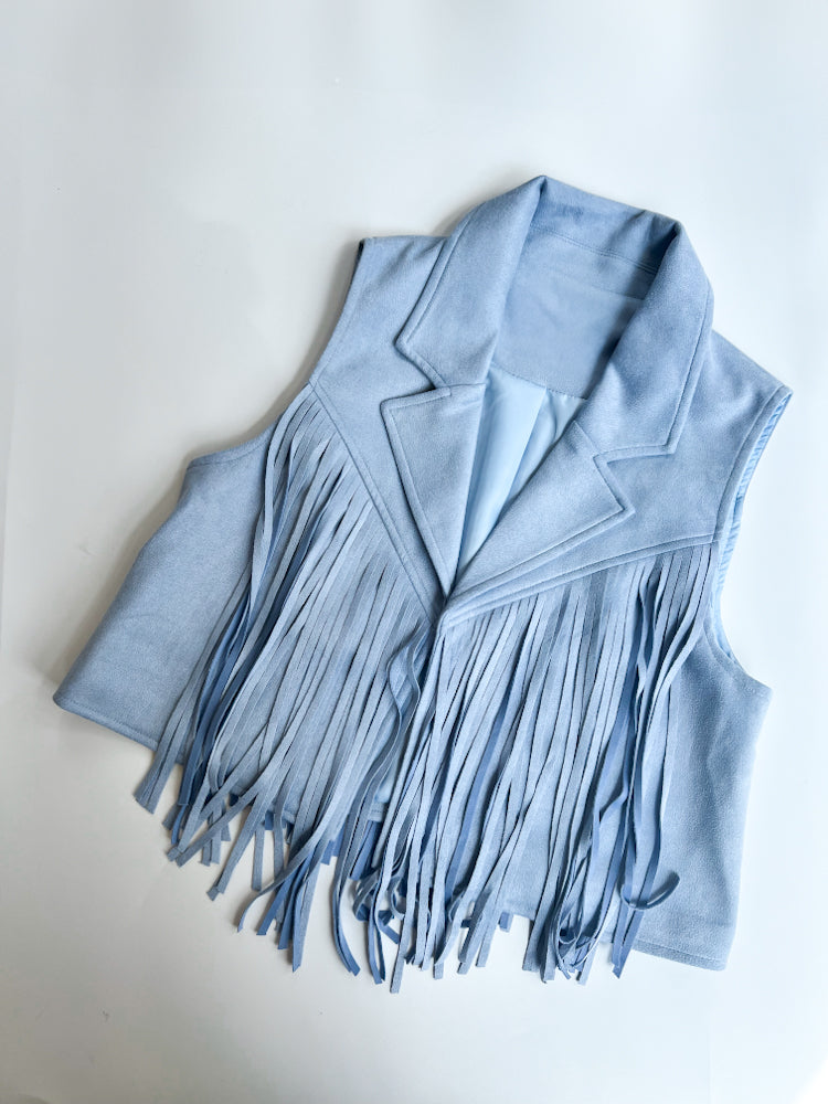 Denim Dreams Fringe Vest