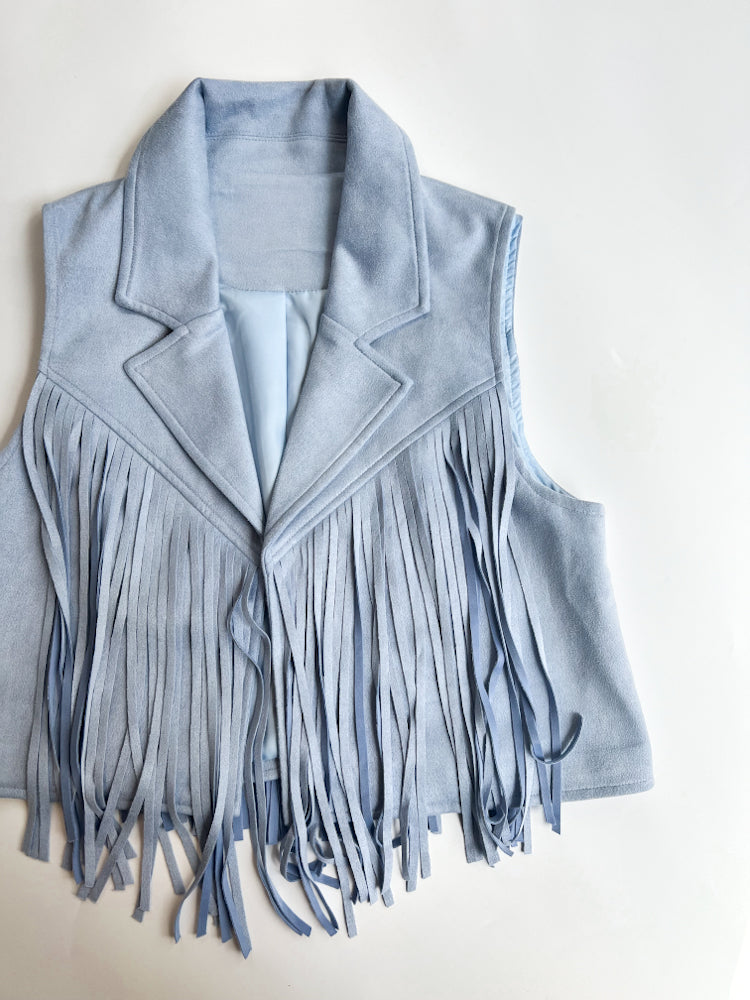Denim Dreams Fringe Vest
