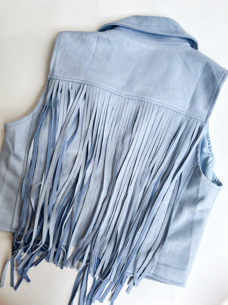 Denim Dreams Fringe Vest