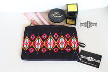 Load image into Gallery viewer, western makeup bag, western bags, western accessories, western wholesale, western aztec print makeup bag, wholesale clothing and accessories, aztec print makeup bag, aztec makeup bag, small makeup bag, small western makeup bag, travel organization, western travel organization
