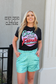 Turquoise Vetiver Velvet Shorts