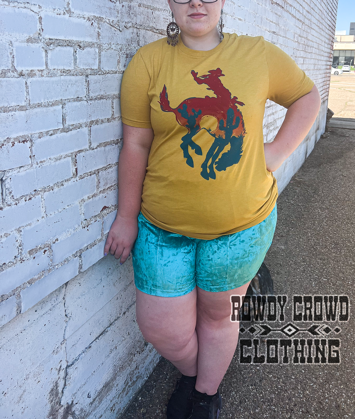 Turquoise Vetiver Velvet Shorts