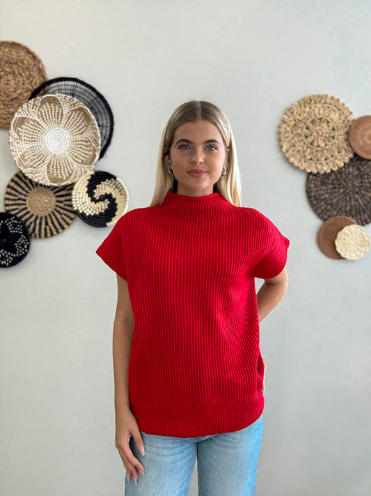 Harbor Knit Red Sweater