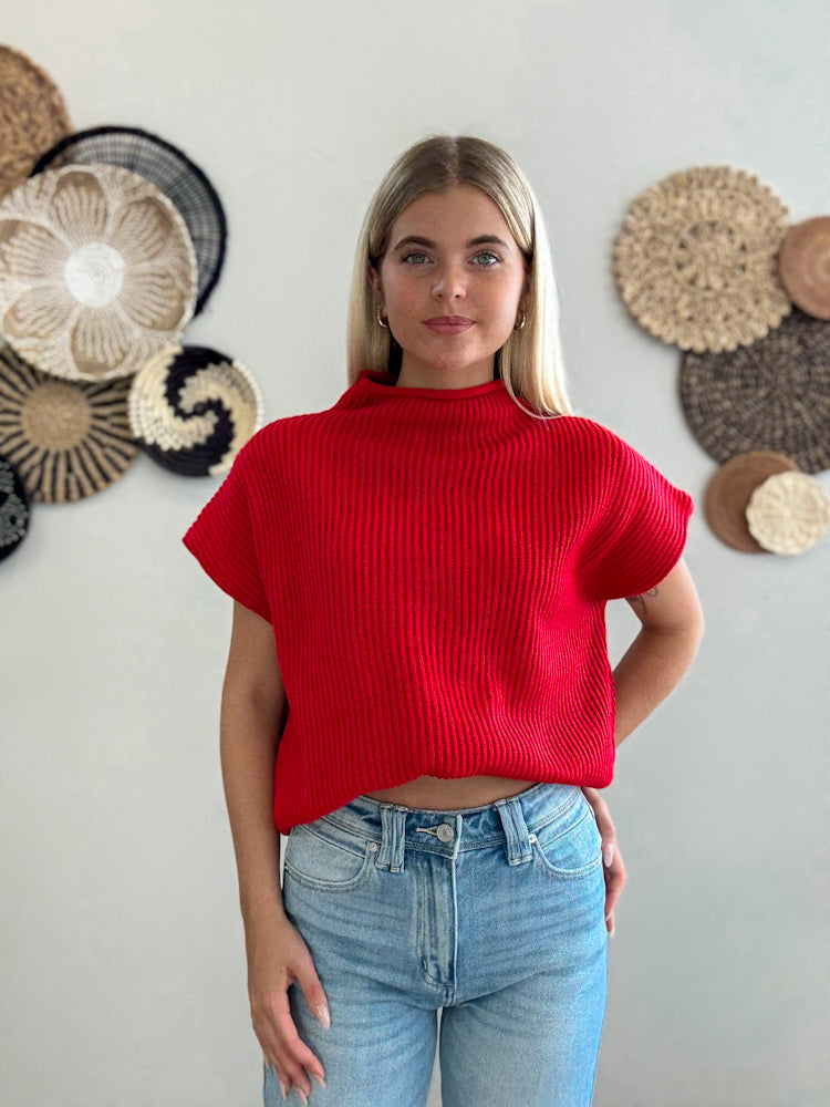 Harbor Knit Red Sweater