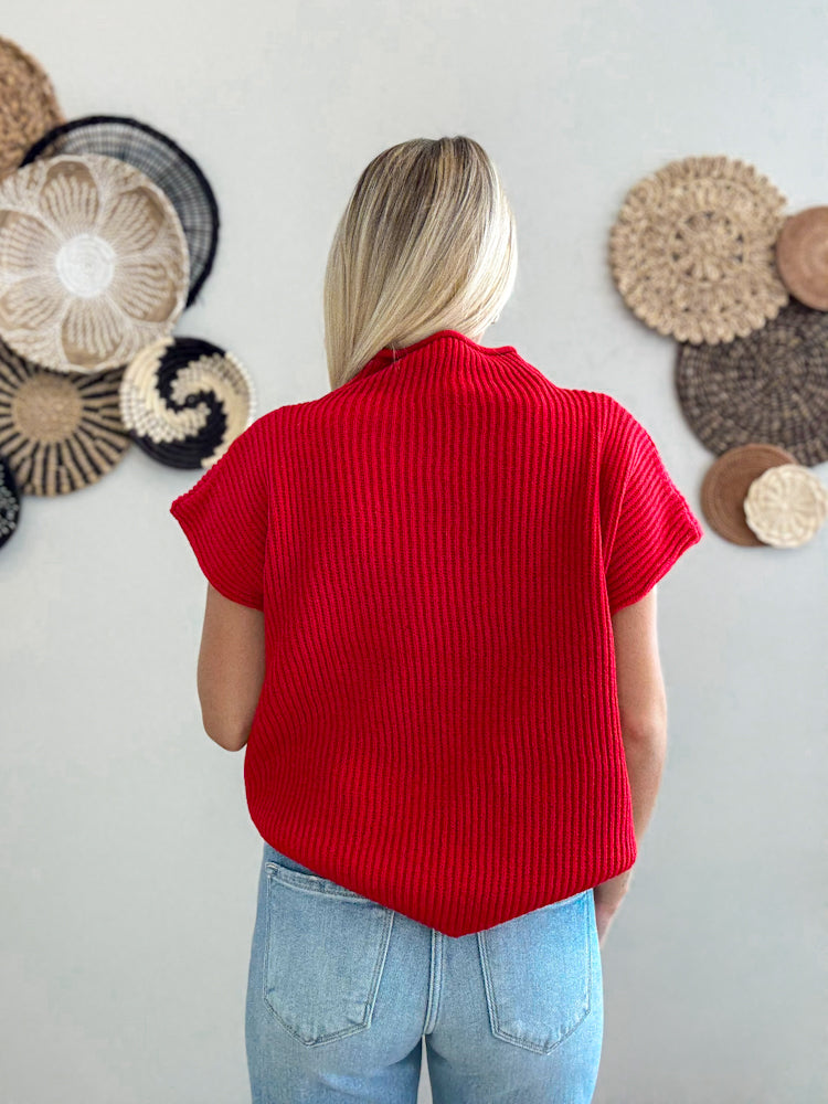 Harbor Knit Red Sweater