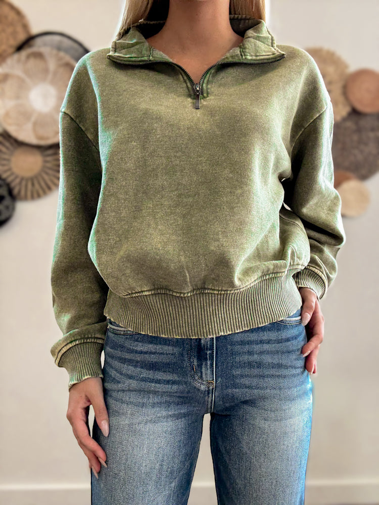 Olive Haven Half Zip