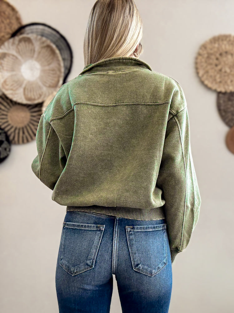 Olive Haven Half Zip