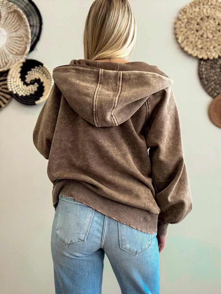 Crossroads Mocha Pullover
