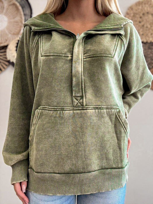 Crossroads Olive Pullover