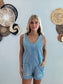 Whispering Sky Denim Romper