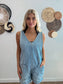 Whispering Sky Denim Romper