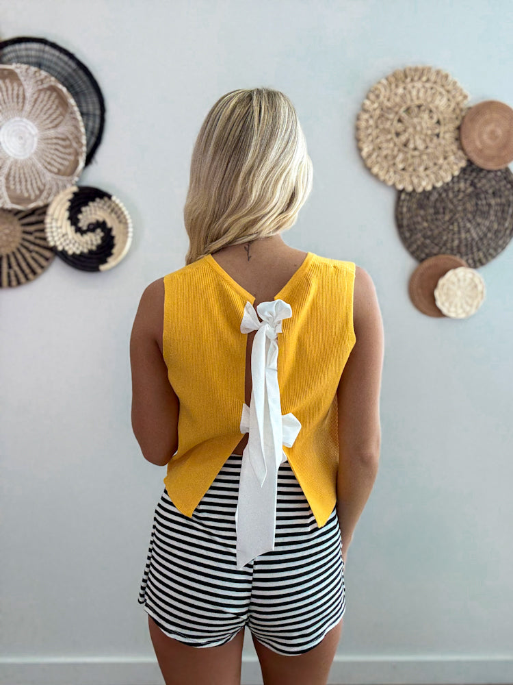 Sideline Sweetheart Bow Top