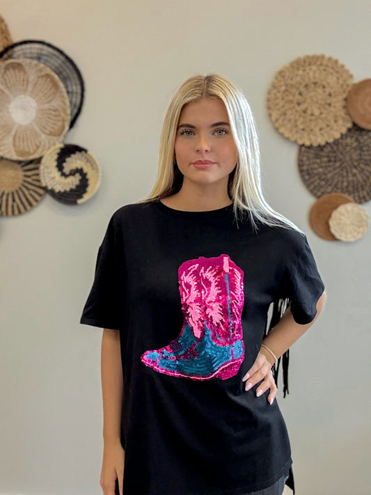 Bootitude Fringe Tee