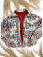 Canyon Breeze Aztec Jacket in Turquoise Horizon