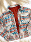 Canyon Breeze Aztec Jacket in Turquoise Horizon