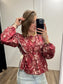 Bohemian Bloom Ruffle Top
