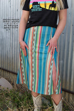 Load image into Gallery viewer, Western Skirt, Women&#39;s Skirt, Western Apparel, Western Wholesale, Wholesale Clothing, Serape Print, Serape Skirt, Western Fashion, Western Boutique
