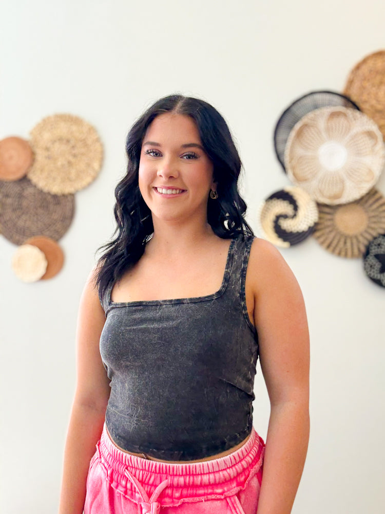 Charcoal Dust Crop Tank