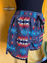 Load image into Gallery viewer, Western Apparel, Western shorts, Western Fashion, Western Boutique, Western Wholesale, cowgirl shorts, western outfits, western attire, western style shorts, western athletic shorts, wholesale clothing, aztec shorts, western aztec shorts
