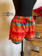 Load image into Gallery viewer, Western Apparel, Western shorts, Western Fashion, Western Boutique, Western Wholesale, cowgirl shorts, western outfits, western attire, western style shorts, western athletic shorts, wholesale clothing, aztec shorts, western aztec shorts
