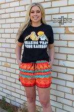Load image into Gallery viewer, Western Apparel, Western shorts, Western Fashion, Western Boutique, Western Wholesale, cowgirl shorts, western outfits, western attire, western style shorts, western athletic shorts, wholesale clothing, aztec shorts, western aztec shorts
