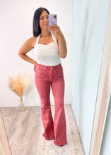 Load image into Gallery viewer, Margot Mineral Red Flare Jean

