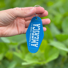 Load image into Gallery viewer, Farmers Feed America Vintage Hotel Keychain
