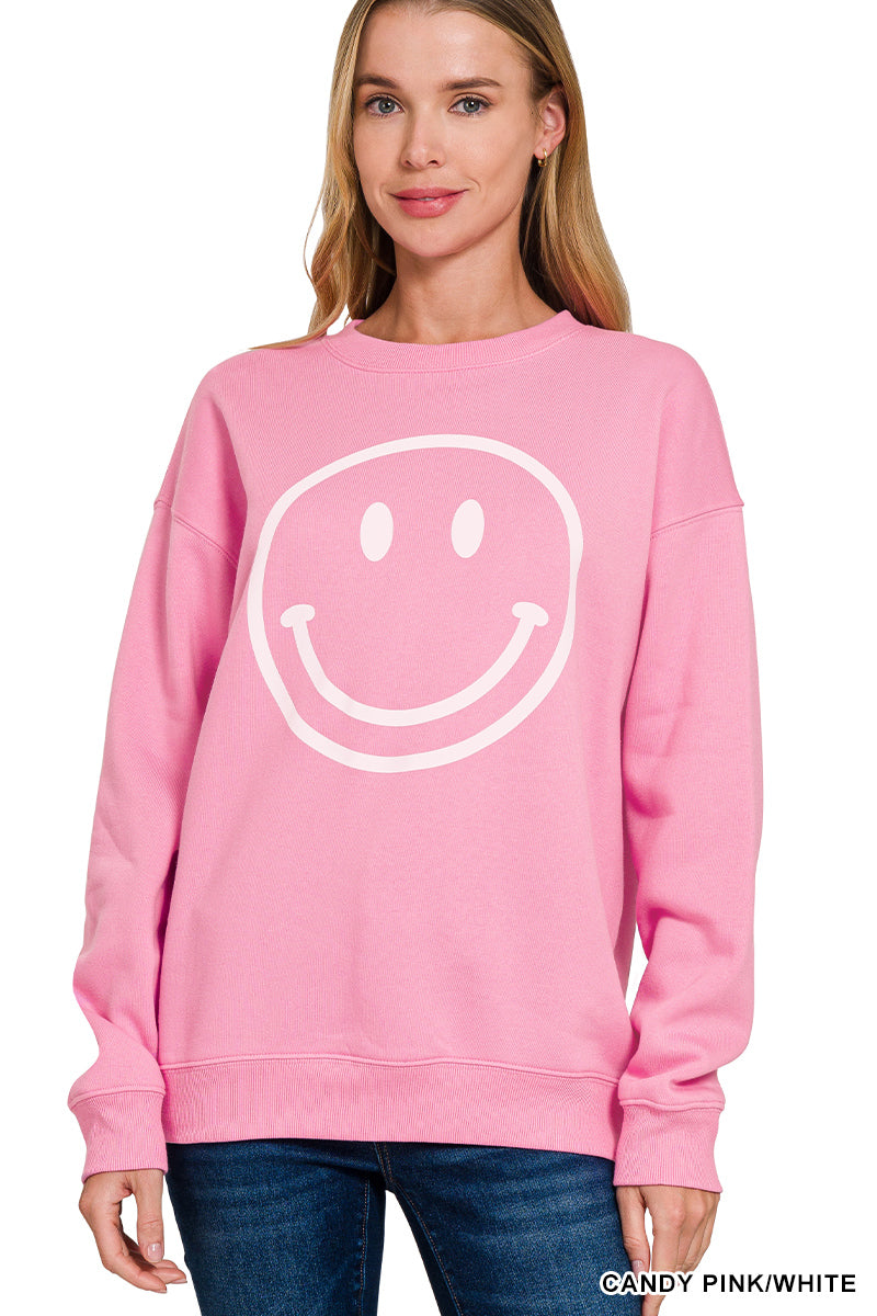 Blush Happy Vibes Crewneck