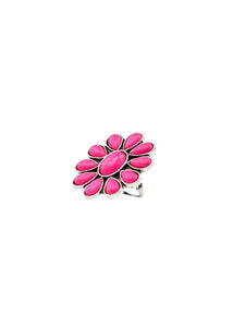 Pink Flower Cluster Ring