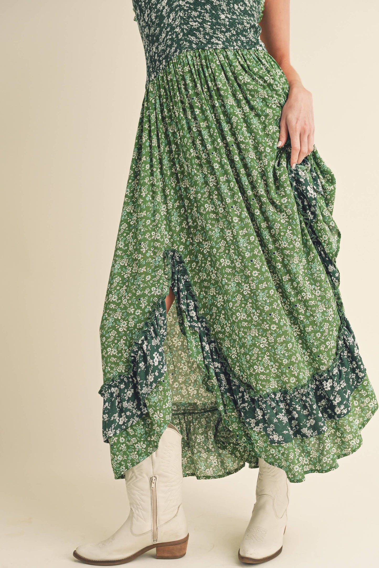 Meadow Breeze Floral Maxi Dress