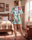 Baha Ranch The Last Roundup Western Rodeo Satin Pajama Set