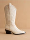 The Amaya Off White Classic Western Cowboy Boot