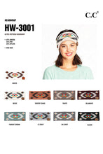 Load image into Gallery viewer, C.C Soft Aztec Pattern Headwrap: Black

