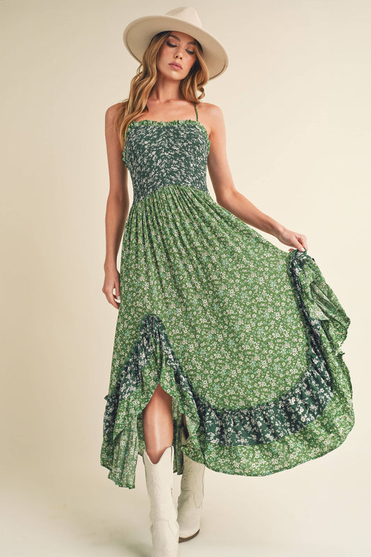 Meadow Breeze Floral Maxi Dress
