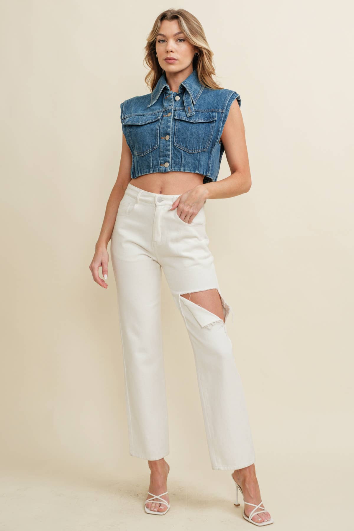 Canyon Cutoff Button Up Vest